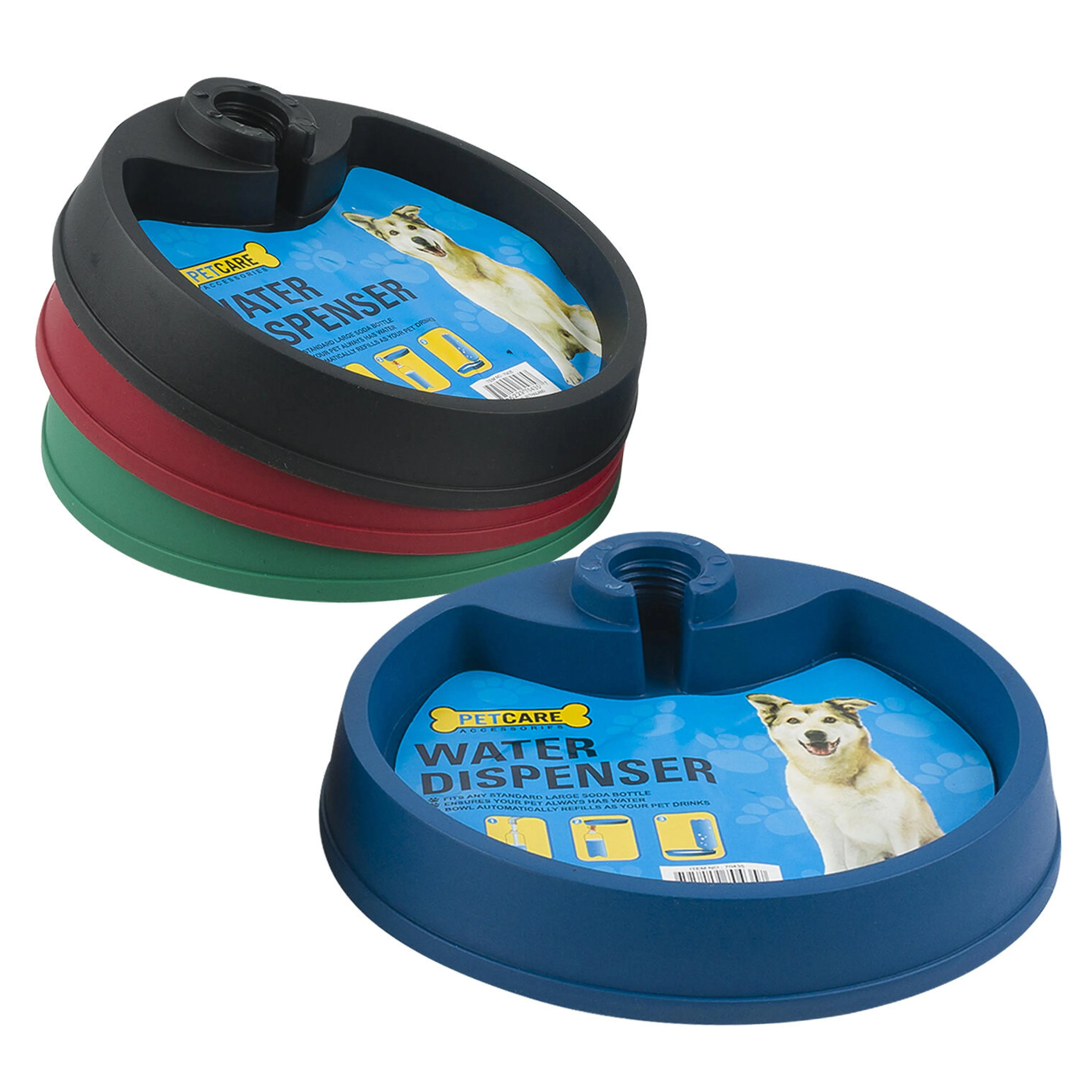 1 Pc Plastic Dog Food Bowl Pet Feeder Dish Feed Water Dispenser Feeding Cat 7.8"