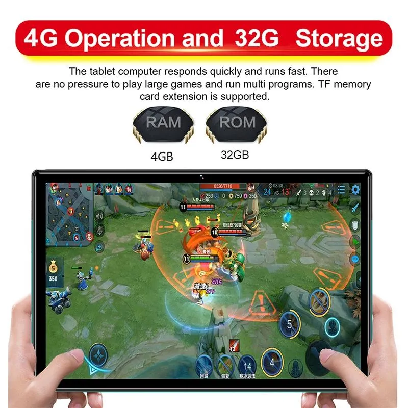 10.1 Inch 4g Tablet Pc 4gb 32gb Android 8.0 Octa Core Dual Sim Gps Otg Wifi Bt