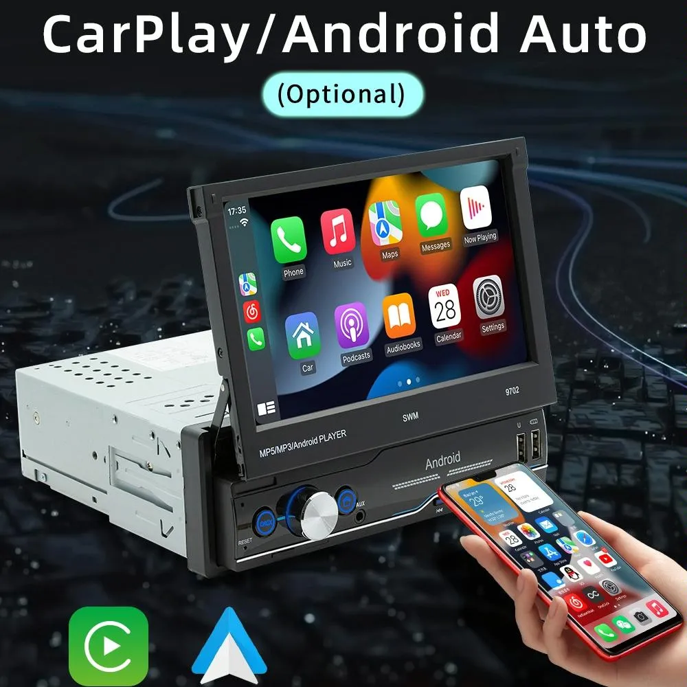 7 Inch Android Car Radio Receiver With Fm Bluetooth Gps Wifi - Swm 9702