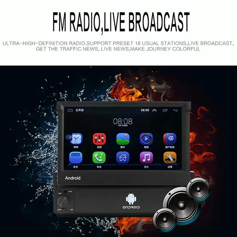 7 Inch Car Android Radio Receiver Fm / Bluetooth / Tf / Gps / Wifi 2Gb   16Gb