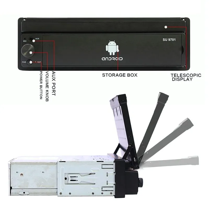 7 Inch Car Android Radio Receiver Fm / Bluetooth / Tf / Gps / Wifi 2Gb   16Gb