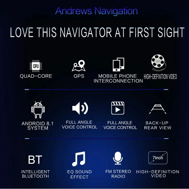 7 Inch Car Android Radio Receiver Fm / Bluetooth / Tf / Gps / Wifi 2Gb   16Gb