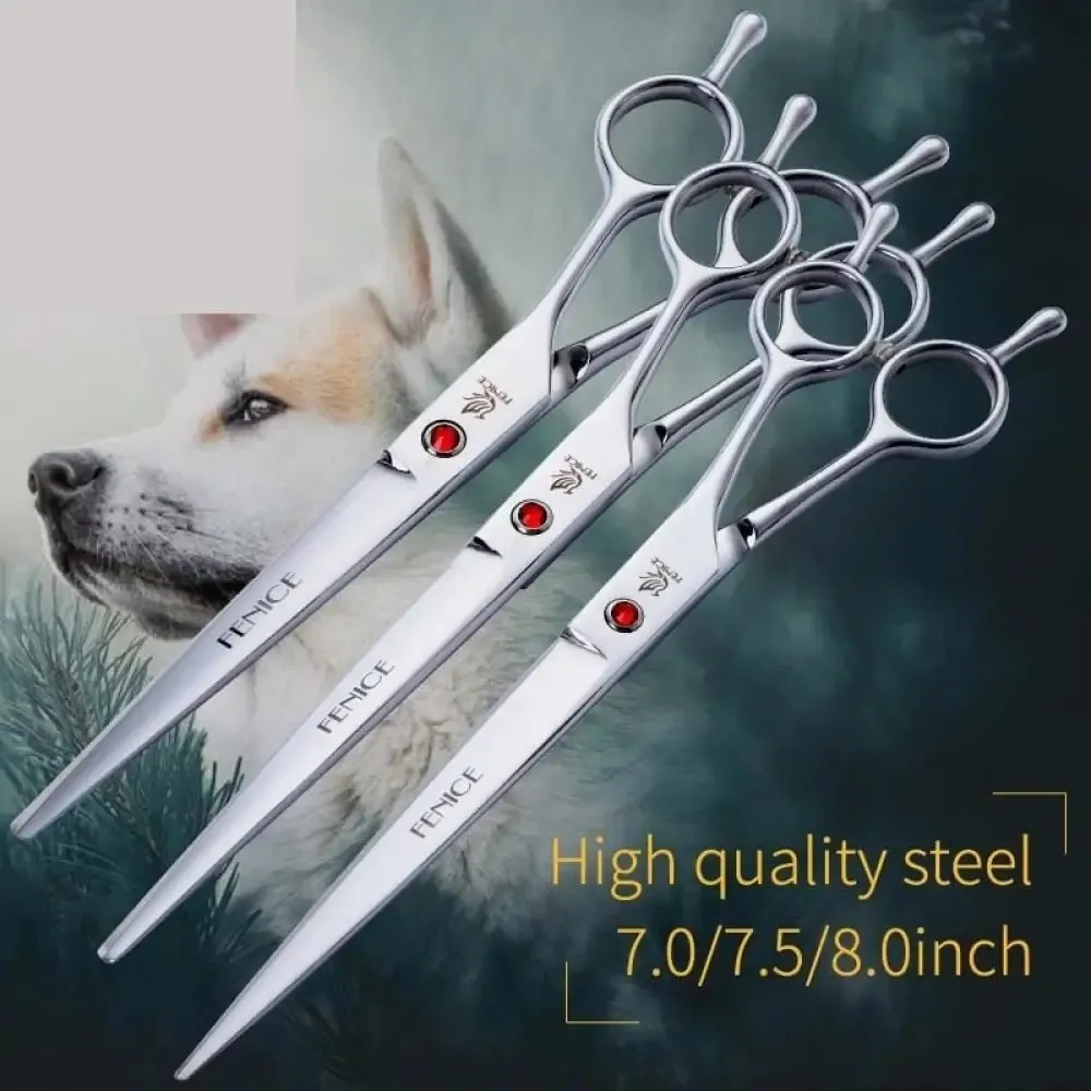 7.0 7.5 8.0 Professional Pet Grooming Cutting Scissors Straight Cutting Shear