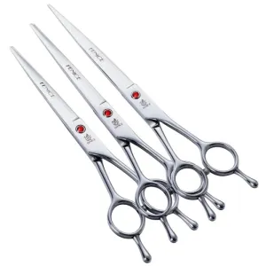 7.0 7.5 8.0 Professional Pet Grooming Cutting Scissors Straight Cutting Shear