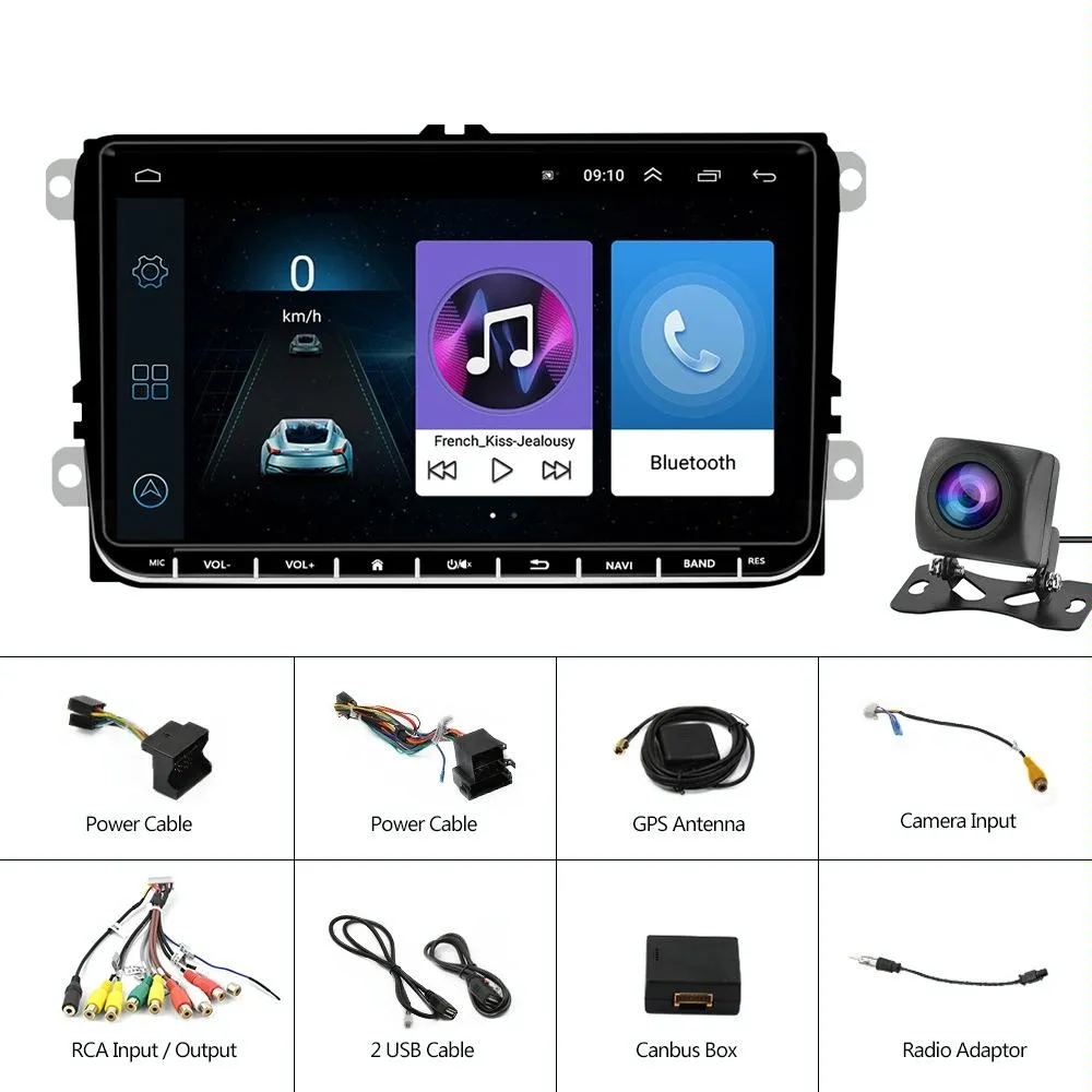 9 Inch Carplay Android10.0 Navigator Player   Ahd Camera - Volkswagen 1   16G