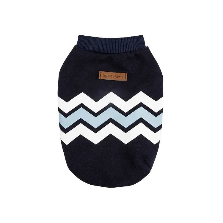 Autumn And Winter -New Dog Clothes Cotton Wave -Warm Sweater- Pet Leisure Sweater Pet Supplies