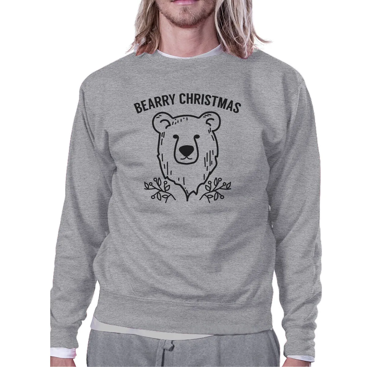 Bearry Christmas Bear Grey Sweatshirt