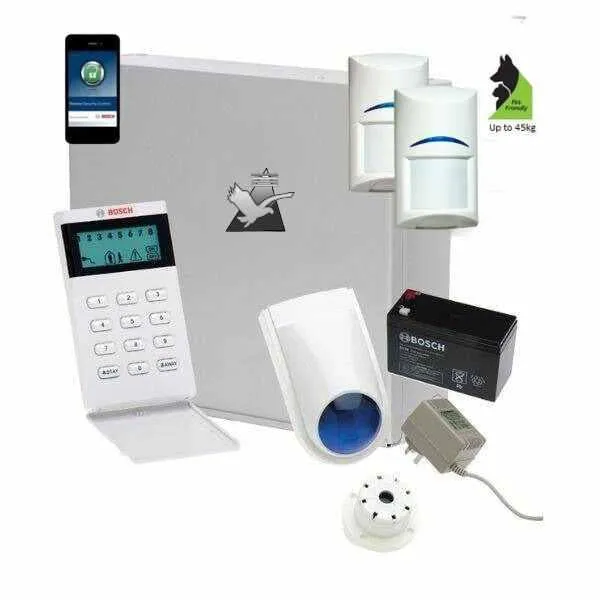 Bosch Solution 2000 Security Alarm System with 2 x Tritech Detectors  Icon Code pad   IP
