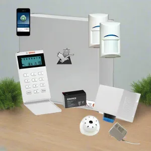 Bosch Solution 2000 Security Alarm System with 2 x Tritech Detectors  Icon Code pad   IP