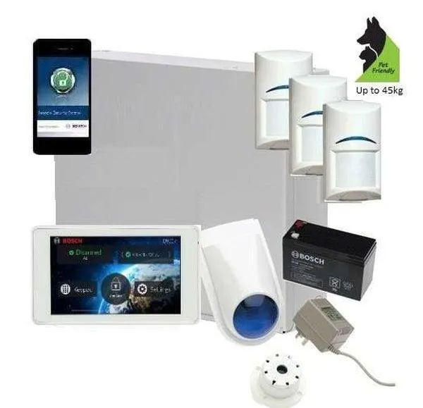 Bosch Solution 3000 Alarm System 3 x Gen 2 Tritech Detectors  5" Touch Screen IP Module