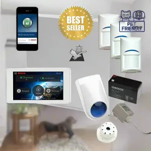 Bosch Solution 3000 Alarm System 3 x Gen 2 Tritech Detectors  5" Touch Screen IP Module