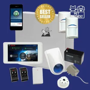 Bosch Solution 3000 Alarm System with 2 x Wireless Detectors   5" Touch Screen Code pad IP Module