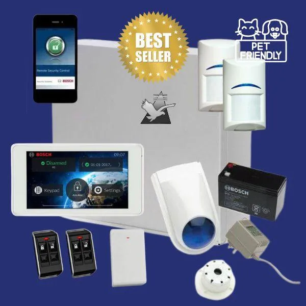 Bosch Solution 3000 Alarm System with 2 x Wireless Detectors   5" Touch Screen Code pad IP Module