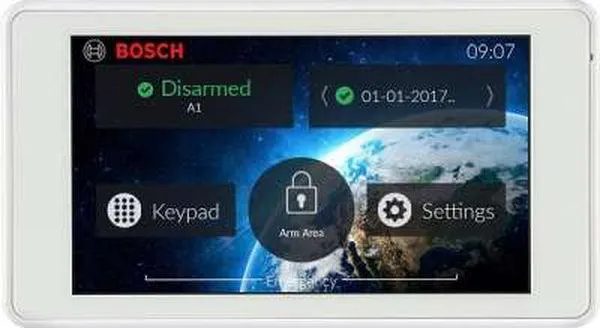 Bosch Solution 3000 Alarm System with 2 x Wireless Detectors   5" Touch Screen Code pad Premium Remote Kit  IP Module