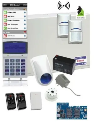 Bosch Solution 6000 Alarm System GSM Kit with 2 x Wireless Detectors  Remote Controls