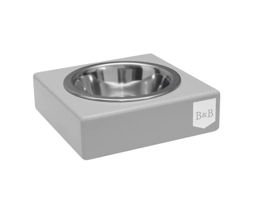 Bowl and Bone Grey Single Dog Bowl