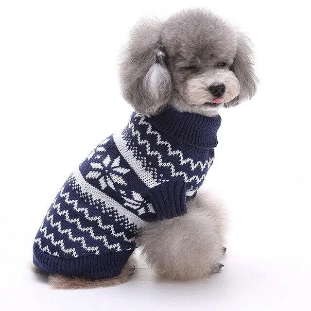 Christmas Snowflake Puppy Knit Warm Sweater