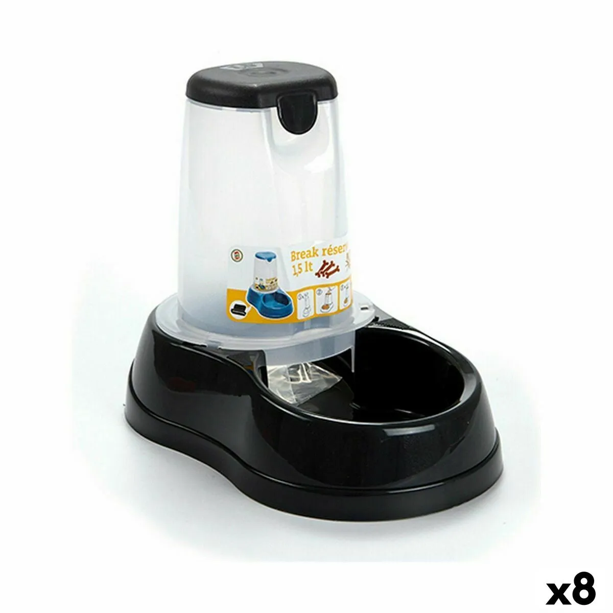 Dog Feeder Stefanplast Plastic 1.5 l 18.5 x 22.5 x 29 Cm 8 Units