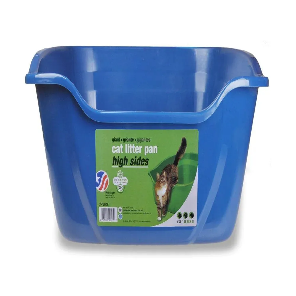 High Sided Cat Litter Box, Giant, Color May Vary