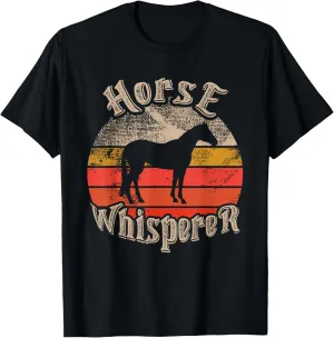 Horse Whisperer Funny lovers theme vintage sunset cute T-Shirt