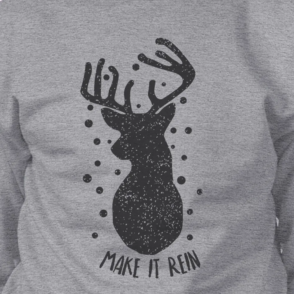 Make It Rein Vintage Reindeer Grey Sweatshirt