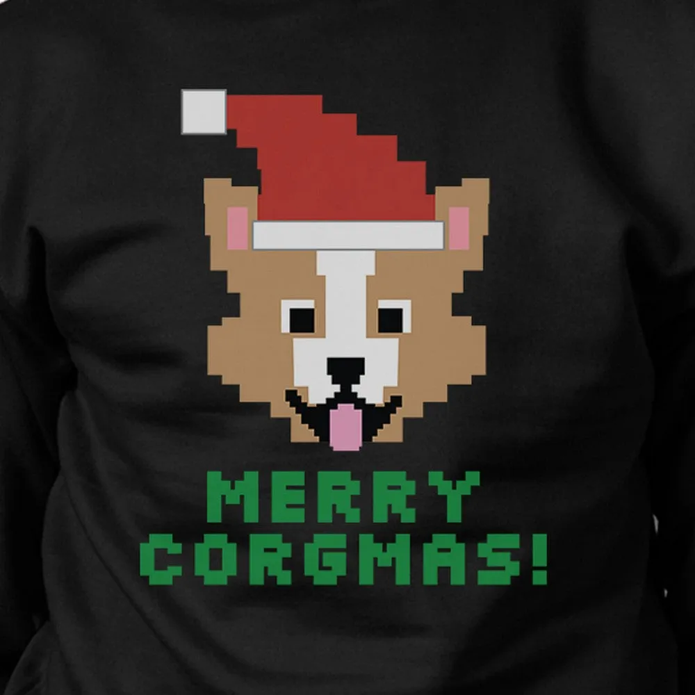 Merry Corgmas Corgi Black Sweatshirt