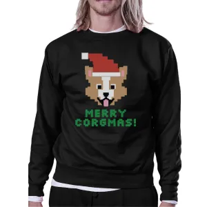 Merry Corgmas Corgi Black Sweatshirt