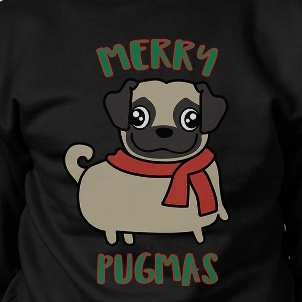 Merry Pugmas Pug Black Sweatshirt