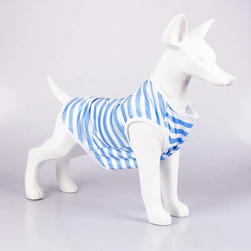 Pet Vest Comfortable Breathable Stripes Vest Dog Clothes