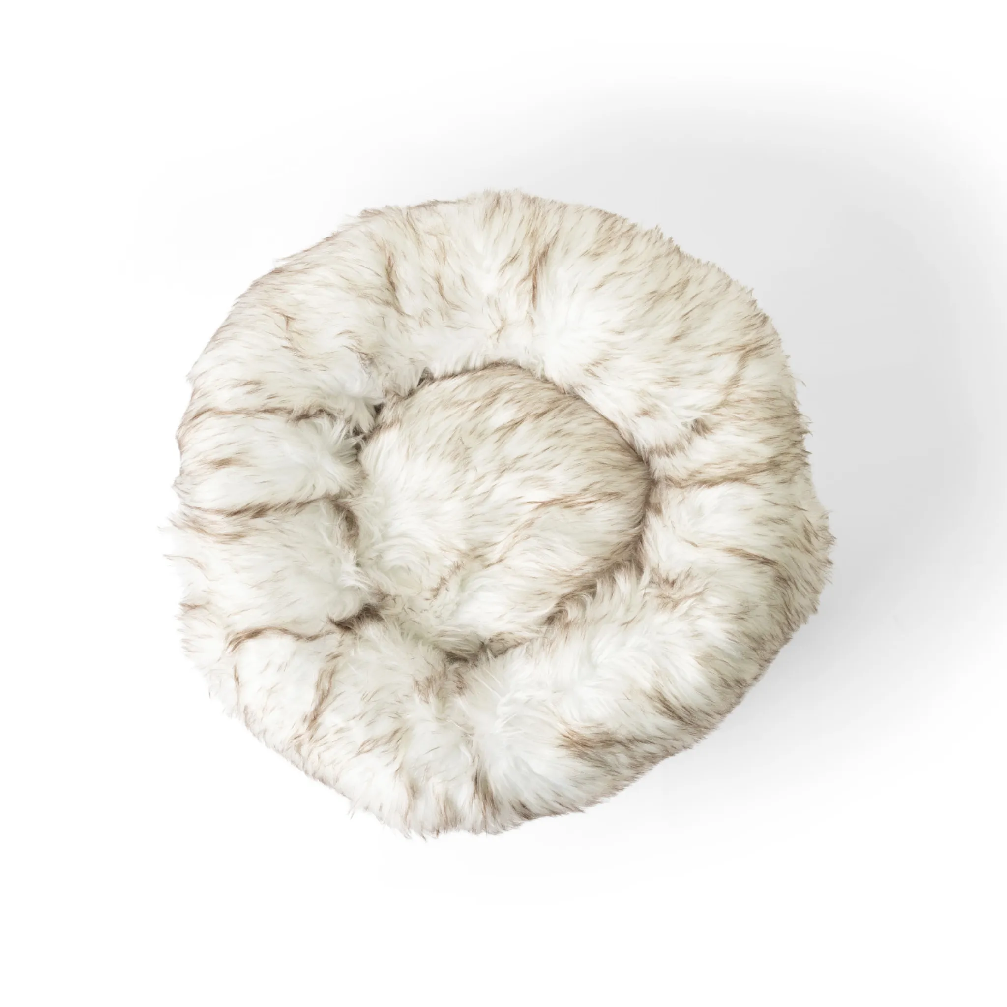 PupPouf Faux Fur Donut Pet Bed - Desert Luxe