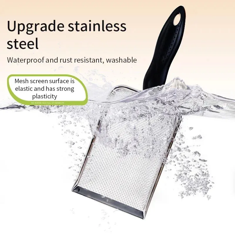 Stainless Steel Cat Litter Shovel with Fine Mesh Sifter