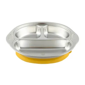 Stainless Steel Monkey  Lunch Plate With Silicone Suction