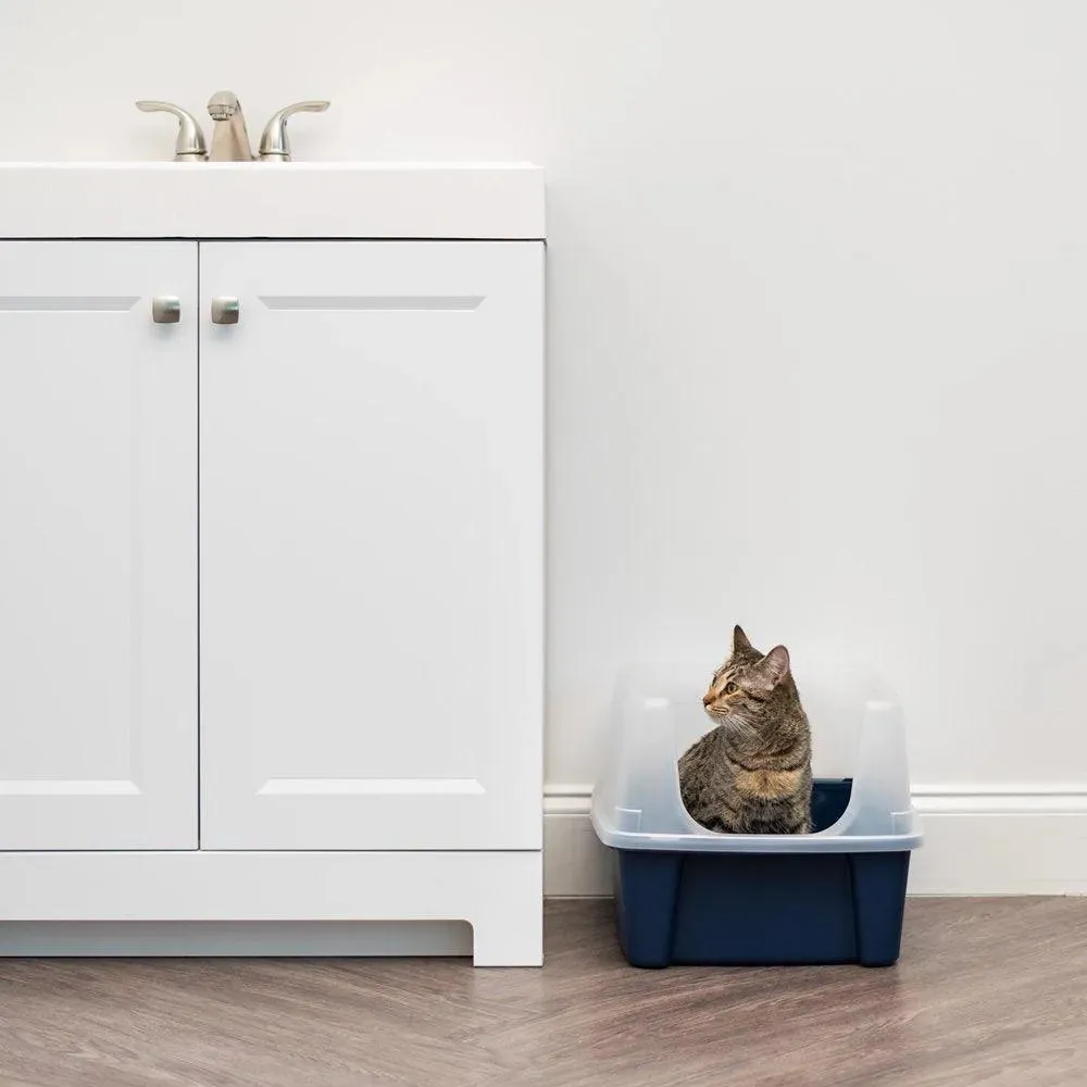 USA Open-Top Cat Litter Box Navy